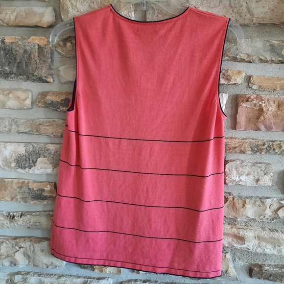 Style & Co Silk Blend Cardigan Med with Tank Top Small,  Set Coral Blue - Picture 4 of 12